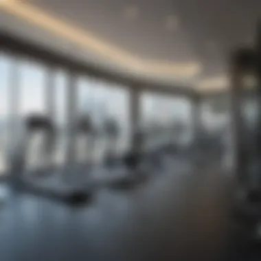 Well-equipped fitness center inside Afamia Tower