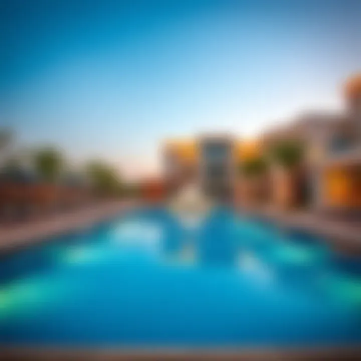 Luxurious amenities of Al Mada Complex highlighting the pool area