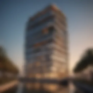 Binghatti Canal Tower showcasing its unique architectural design