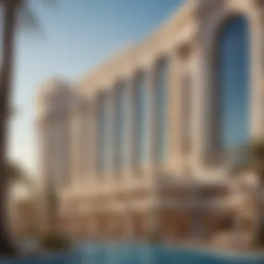 Stunning facade of Caesars Resort Bluewaters Dubai