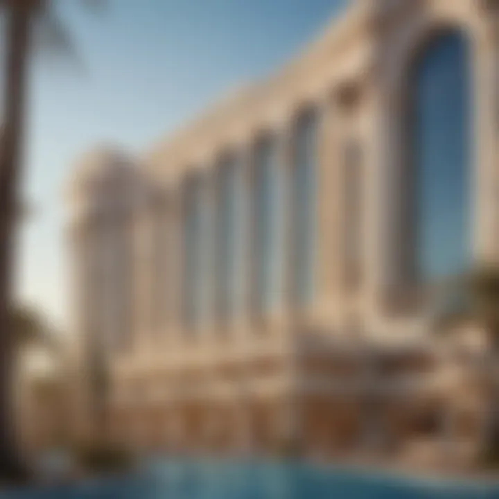 Stunning facade of Caesars Resort Bluewaters Dubai