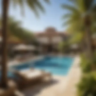 Outdoor Luxury Amenities at Sofitel The Palm Outdoor amenities at Sofitel The Palm, including pool and lounge area
