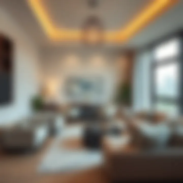 Modern living room interior in an Al Karama apartment