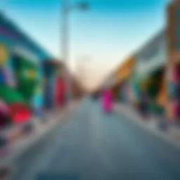 Vibrant street art in Al Quoz showcasing the neighborhood's cultural essence