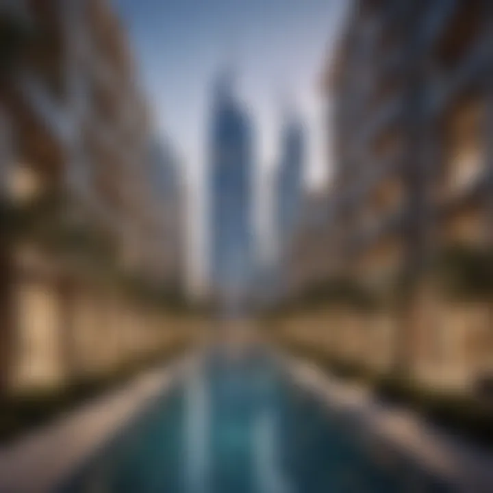 A stunning view of Dubai Digital Park apartments showcasing modern architecture