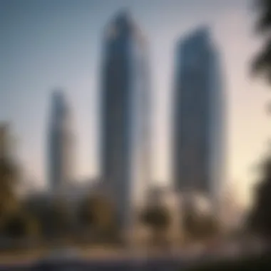 Architectural Marvel of Park Towers Stunning architectural view of Park Towers