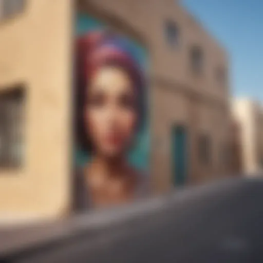 Vibrant street art in Al Quoz showcasing local creativity