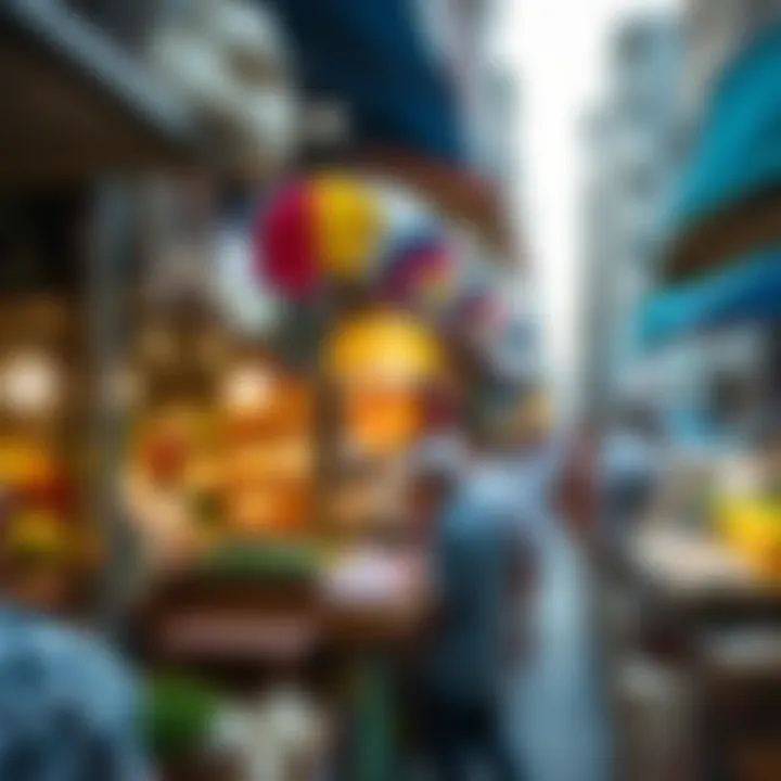 Vibrant local market scene in Deira representing community life