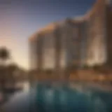 Panoramic view of Hilton The Creek Dubai showcasing its architecture