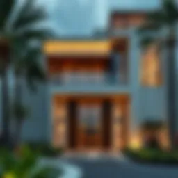 Stunning exterior view of Rahaba Residence showcasing modern architectural design.