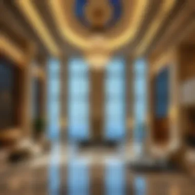 Luxurious lobby interior of Sharjah Gate Tower