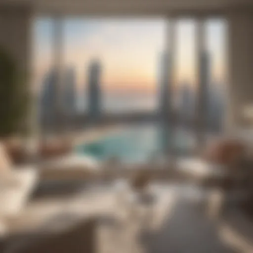 Luxurious apartment view in Jumeirah Beach Residence