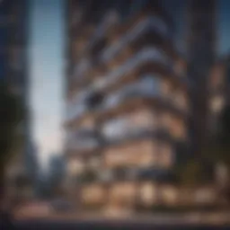 Stunning exterior view of Vida Residences Downtown showcasing modern architecture